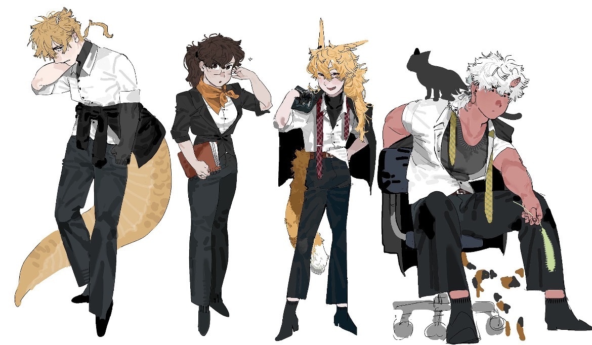 立ち絵を制作します 個性豊かなキャラクターデザインを担当します。 イメージ1