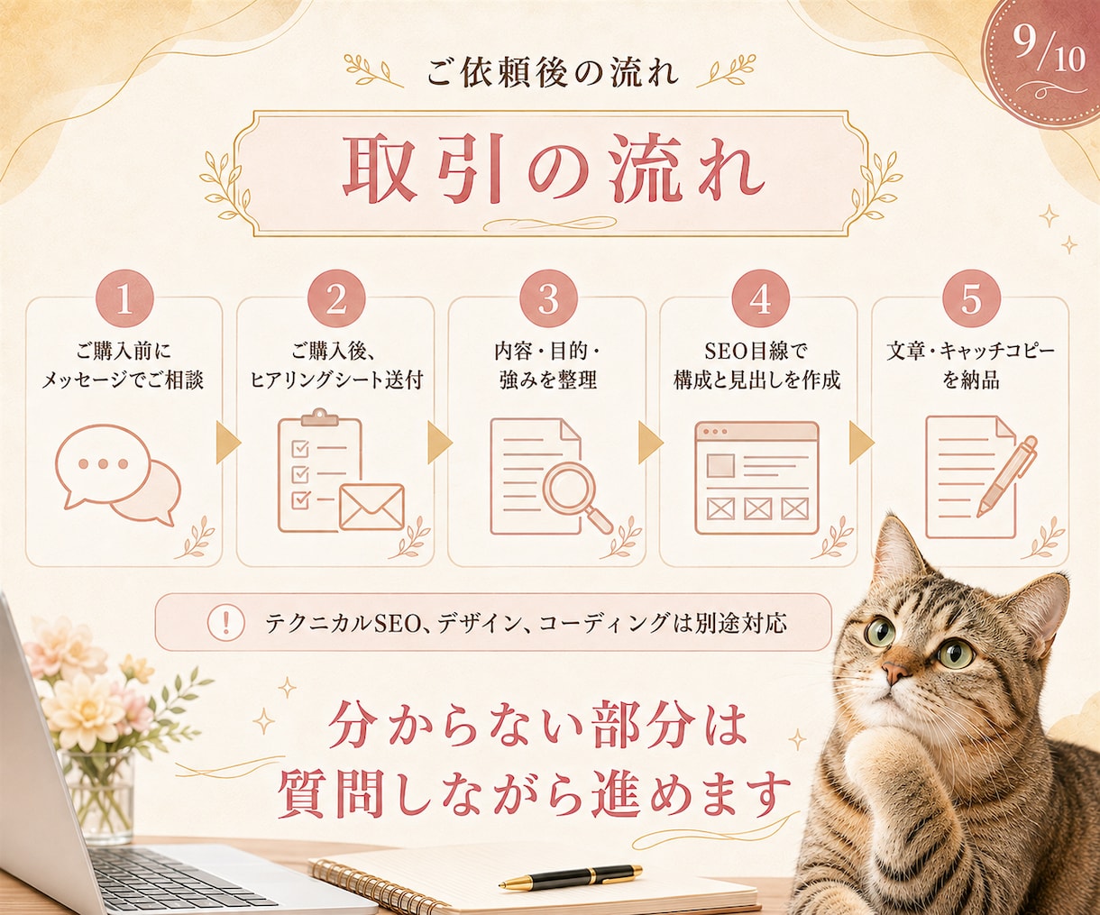 想いに寄り添うホームページ文章を作ります SEO目線で文章とキャッチコピーまで整えます イメージ9