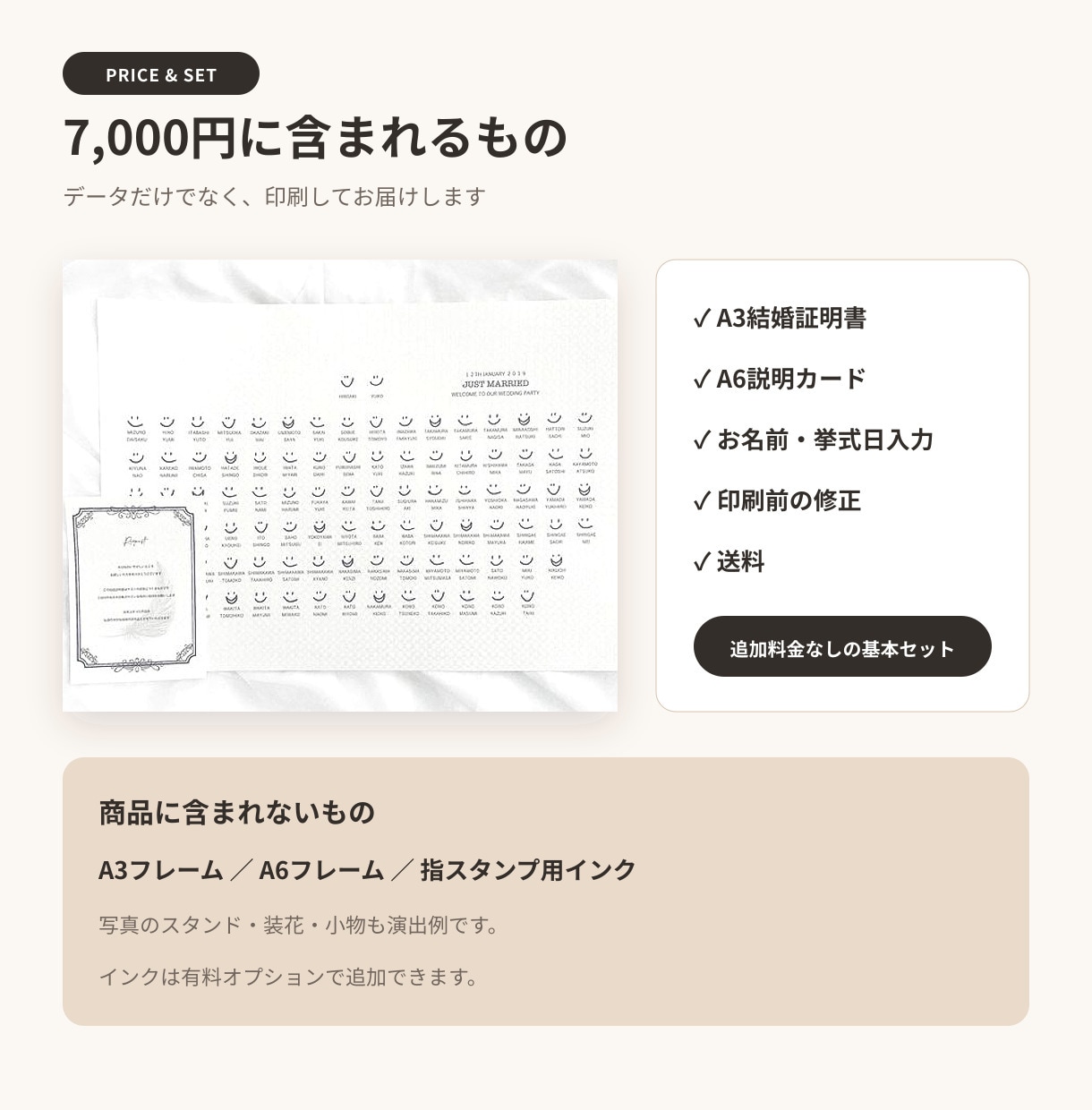 ゲスト名入りの参加型結婚証明書を制作します A3高級特殊紙・41名〜上限なし・修正無制限 イメージ3