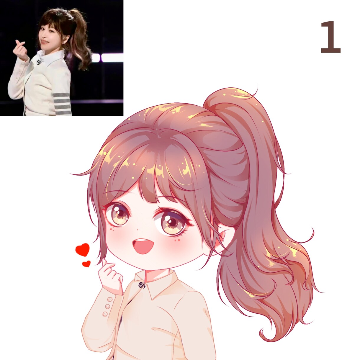 似顔絵，アニメへの実写写真描けます 自撮り写真参考にして創るものです、自分だけのオリジナル イメージ2