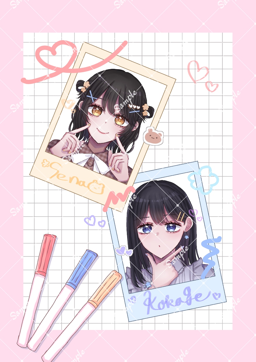 キラキラ瞳のときめくイラストをお描きします アイコンから全身イラストまでぜひお任せください！ イメージ8