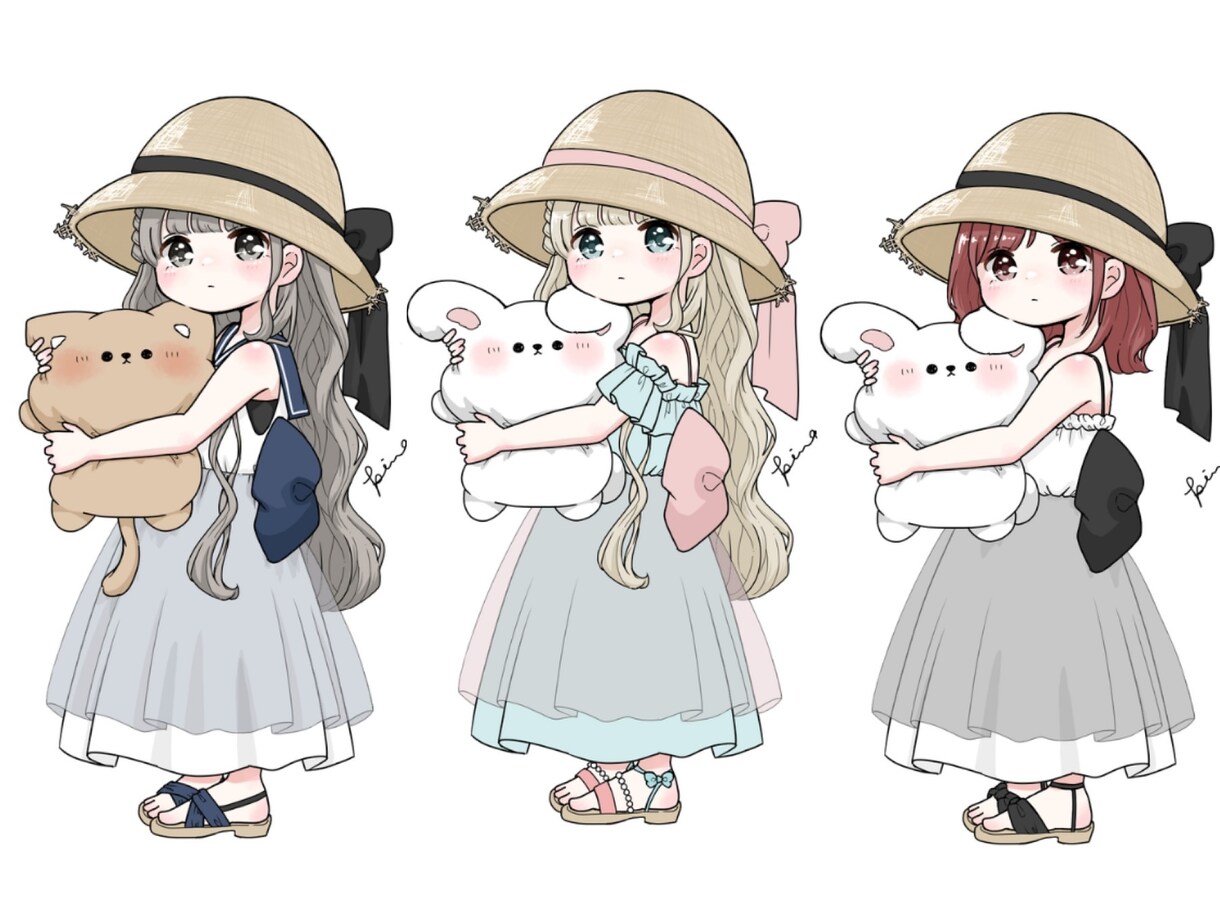 麦わら量産イラストお描きします サンプルから選ぶと割安で！オプションでさらに理想に近く！ イメージ6