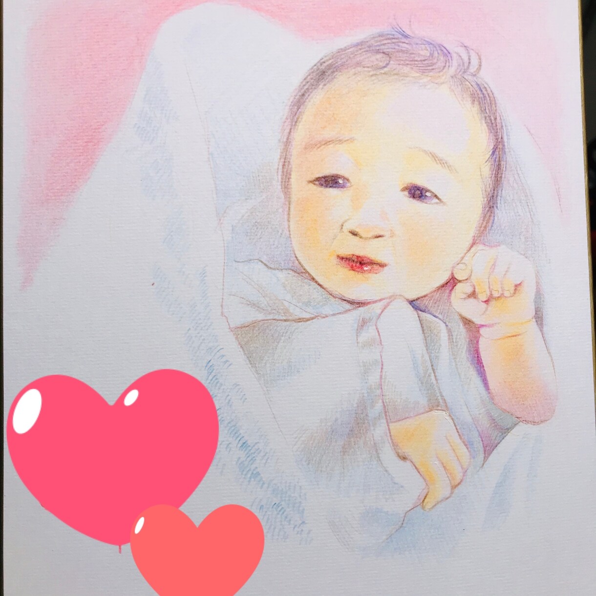 色鉛筆で記念日やプレゼントにイラスト描きます 柔らかタッチの色鉛筆で一点もののプレゼントはいかがですか イメージ3