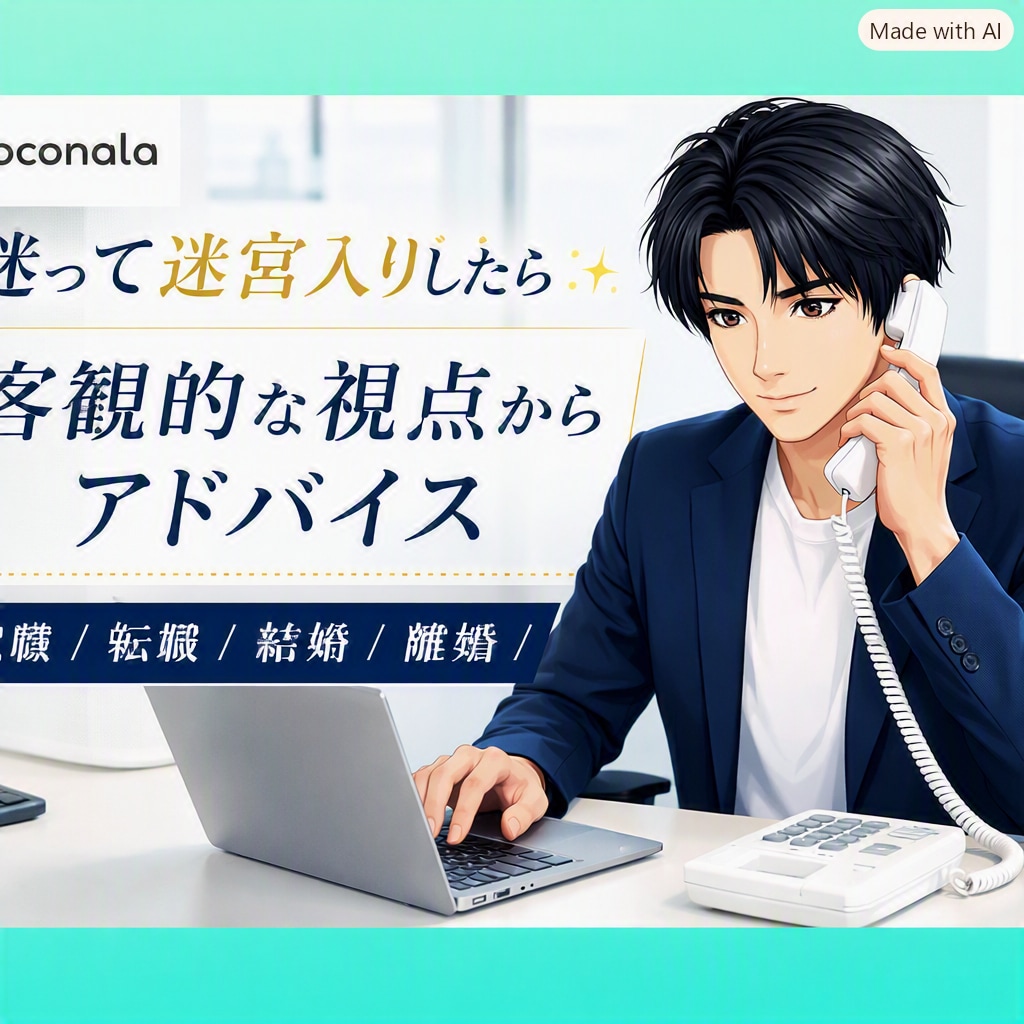迷って迷宮入りしたら✨　ご相談承ります 客観的な視点からアドバイス　仕事/転職/恋愛/離婚/結婚など イメージ1