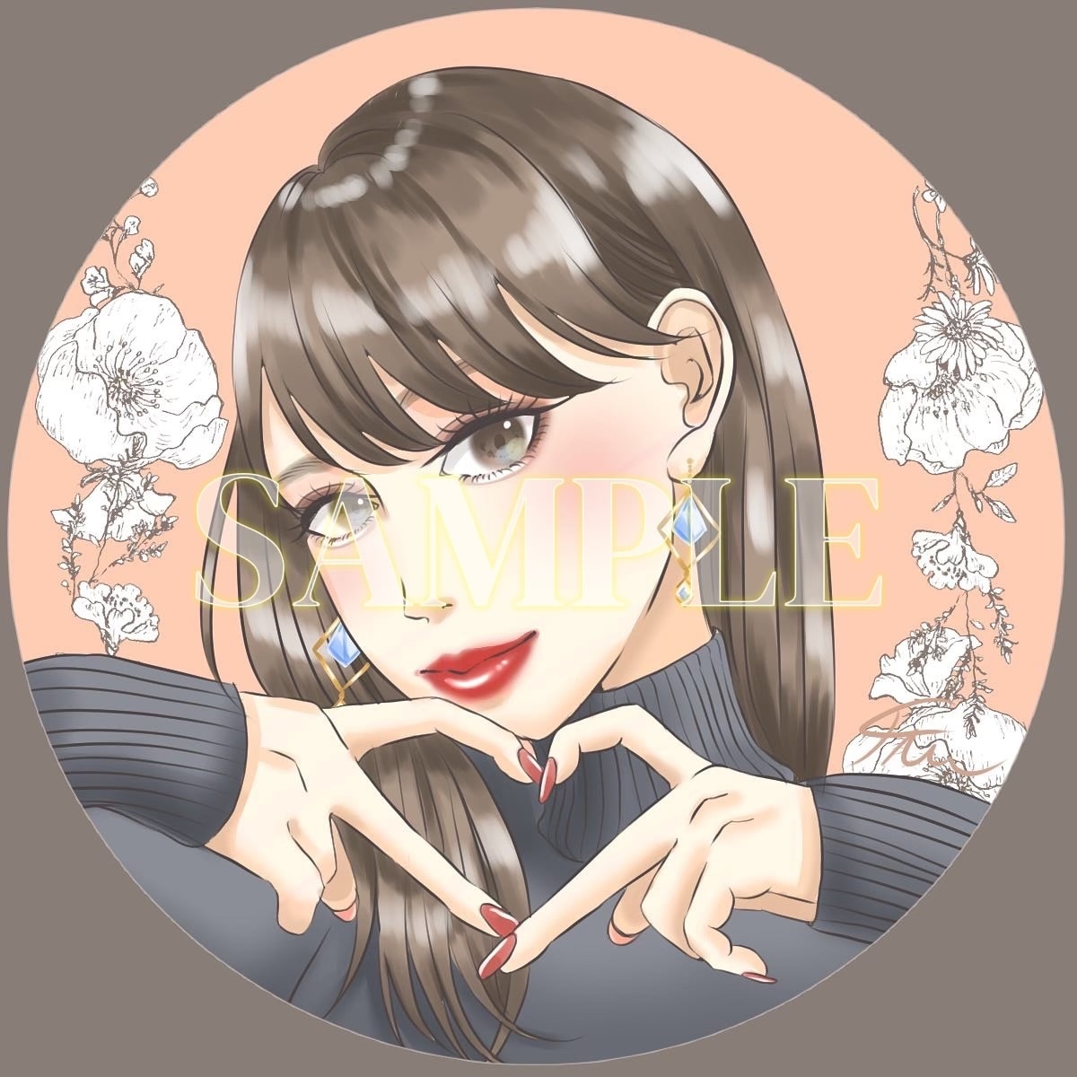人物・背景・小物込みのアイコンパック描きます 大人かわいいイラストをアイコンやサムネイルに！ イメージ7