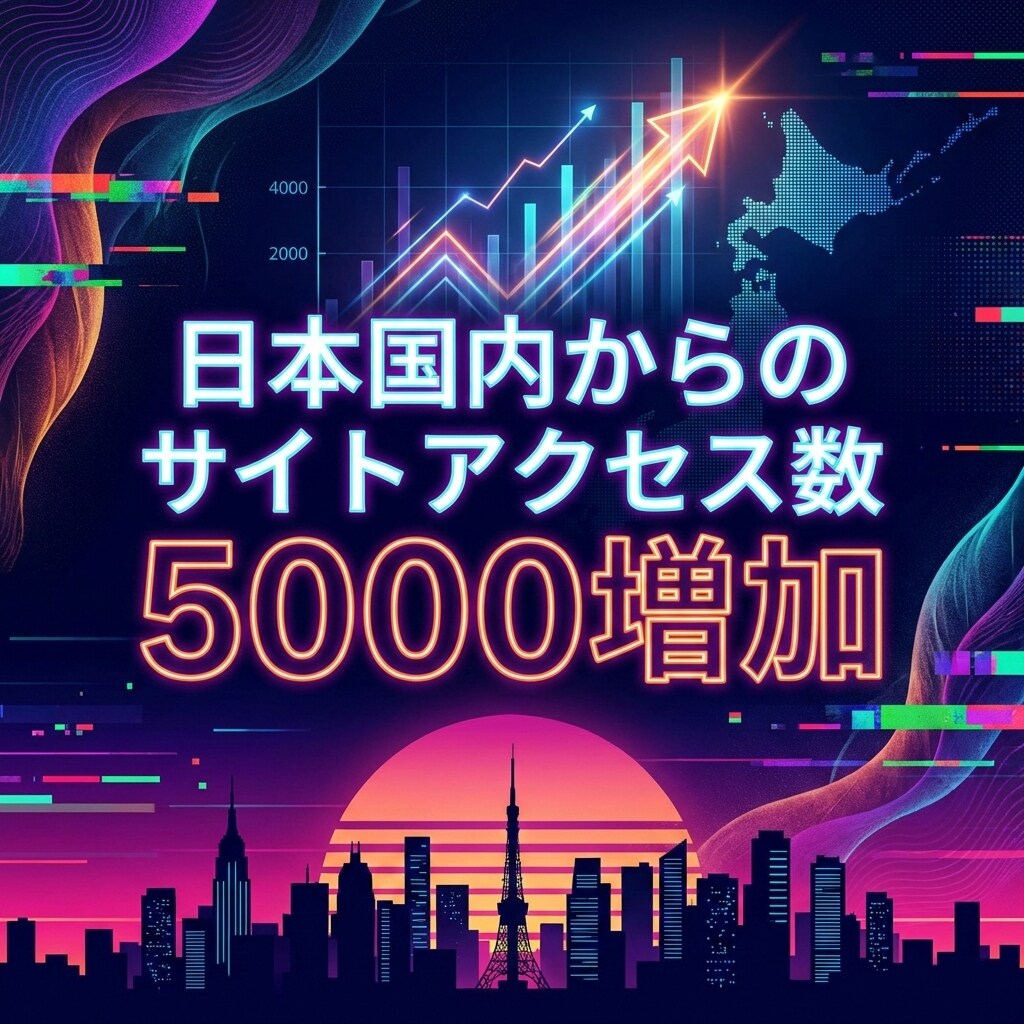 日本国内からのサイトアクセス数を5000増やします ⭐️高品質⭐️サイトにアクセス数を増やしたい方にオススメ！ イメージ1