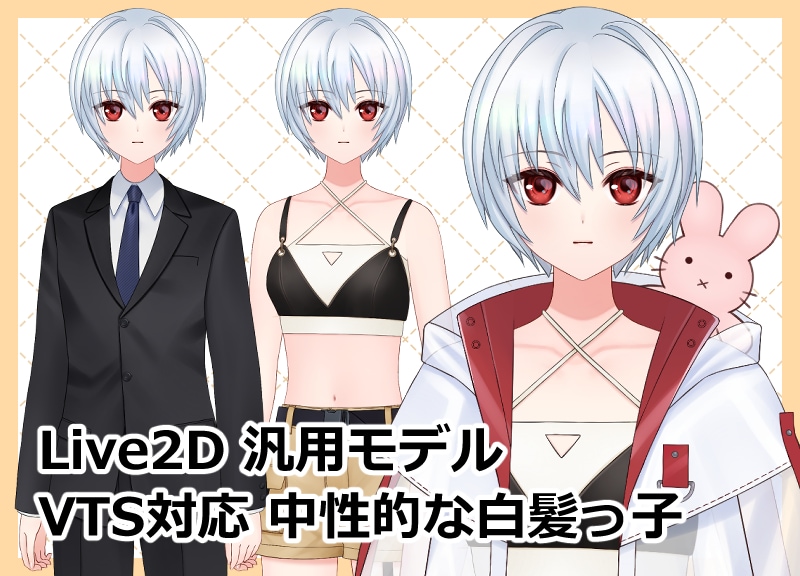 完成品のLive2D汎用モデルを販売します live2D汎用モデル　VTS&nizima LIVE対応 イメージ2