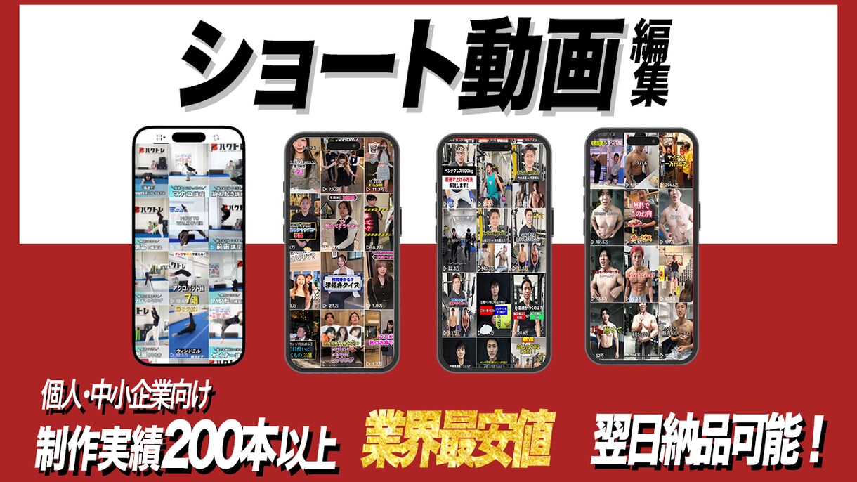 ショート動画編集します 年間2,000本以上の実績からお望みの編集します イメージ1