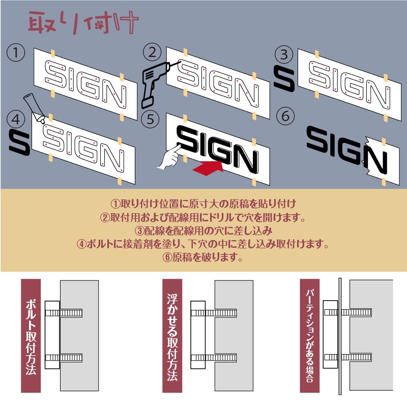 ステンレス金属箱文字を制作します オーダー看板 チャンネル文字　防水 集客 イメージ10