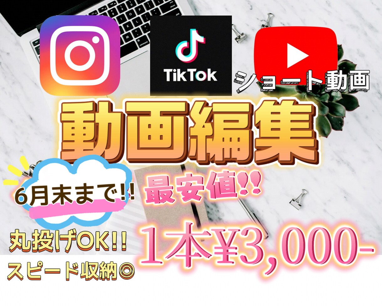 SNS用動画編集します ショート動画/TikTok動画を中心に!! イメージ1