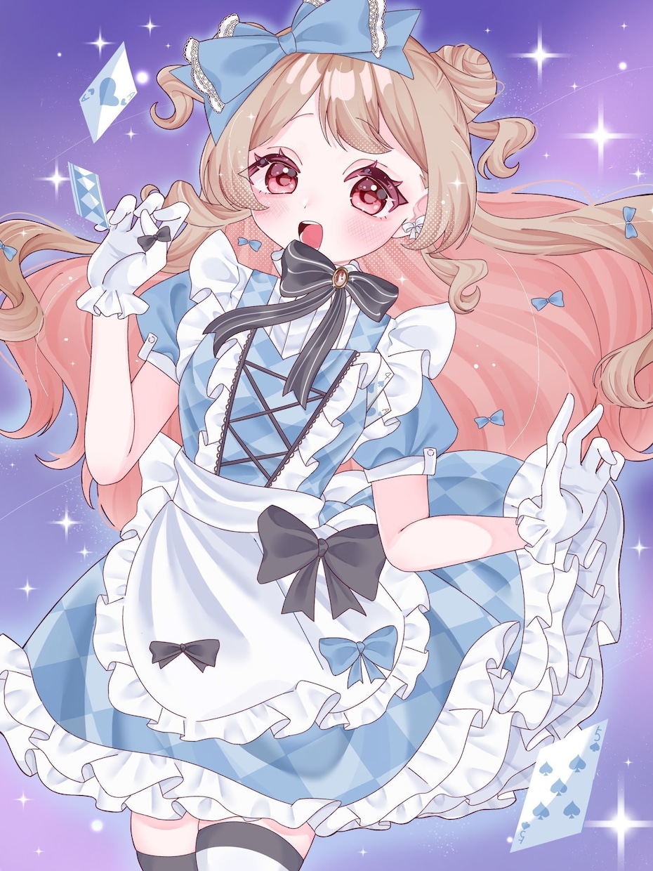 キラキラ可愛いイラスト描きます 可愛らしいイラストを描きます！活動者さんにオススメ！ イメージ1