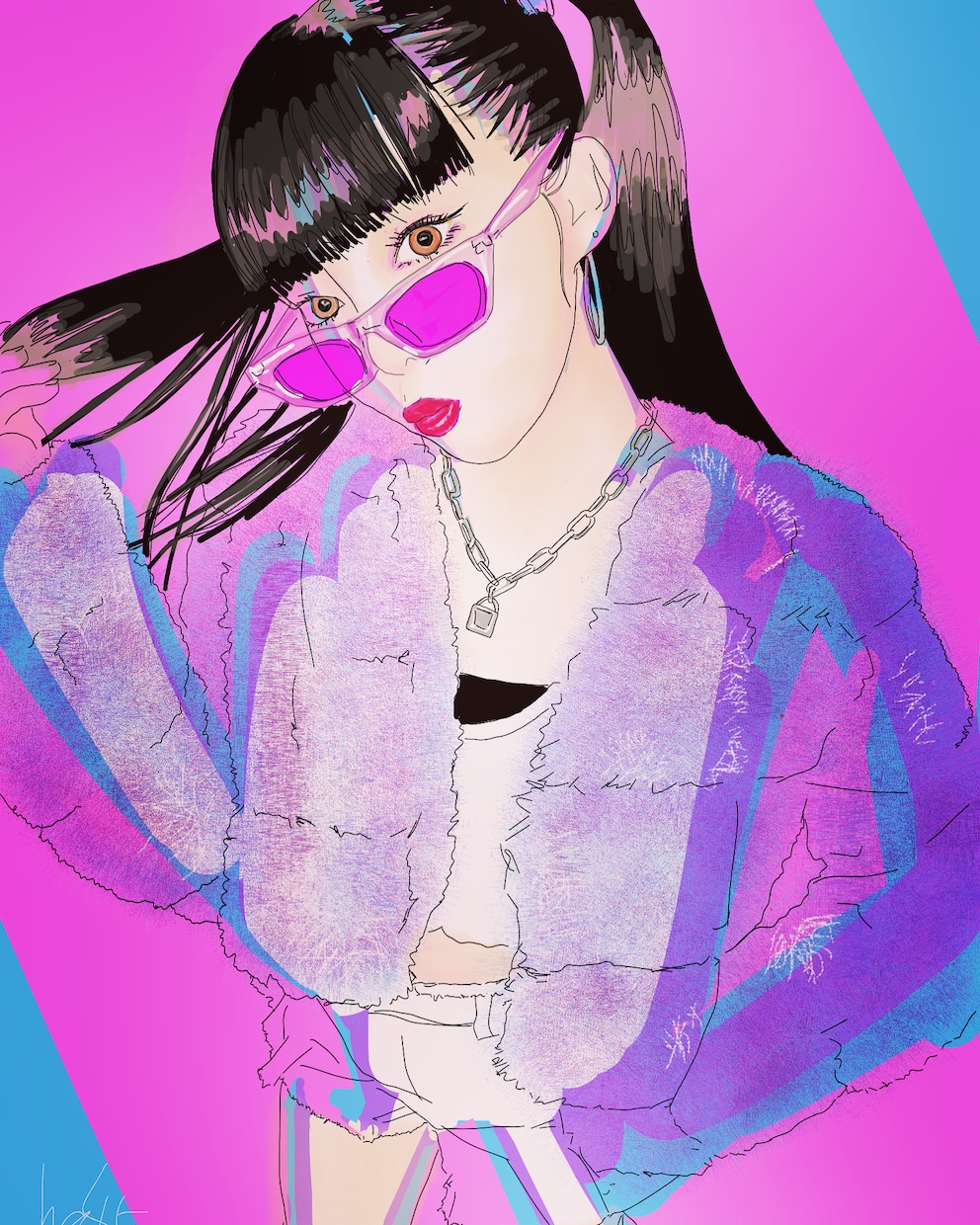 お写真からイラスト作成致します 結婚式の記念やお誕生日などのお祝い、ペットのイラストもOK！ イメージ7