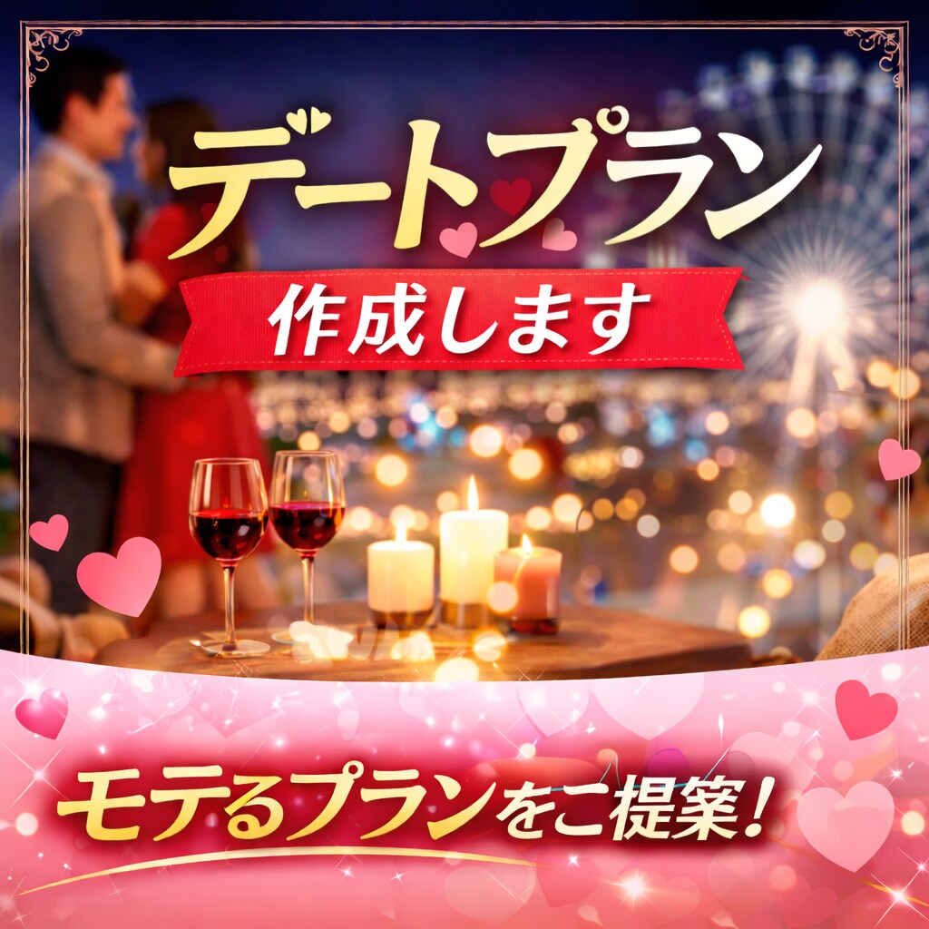 1日デートプラン作成します このデートを次に繋がる1日にしませんか？ イメージ1