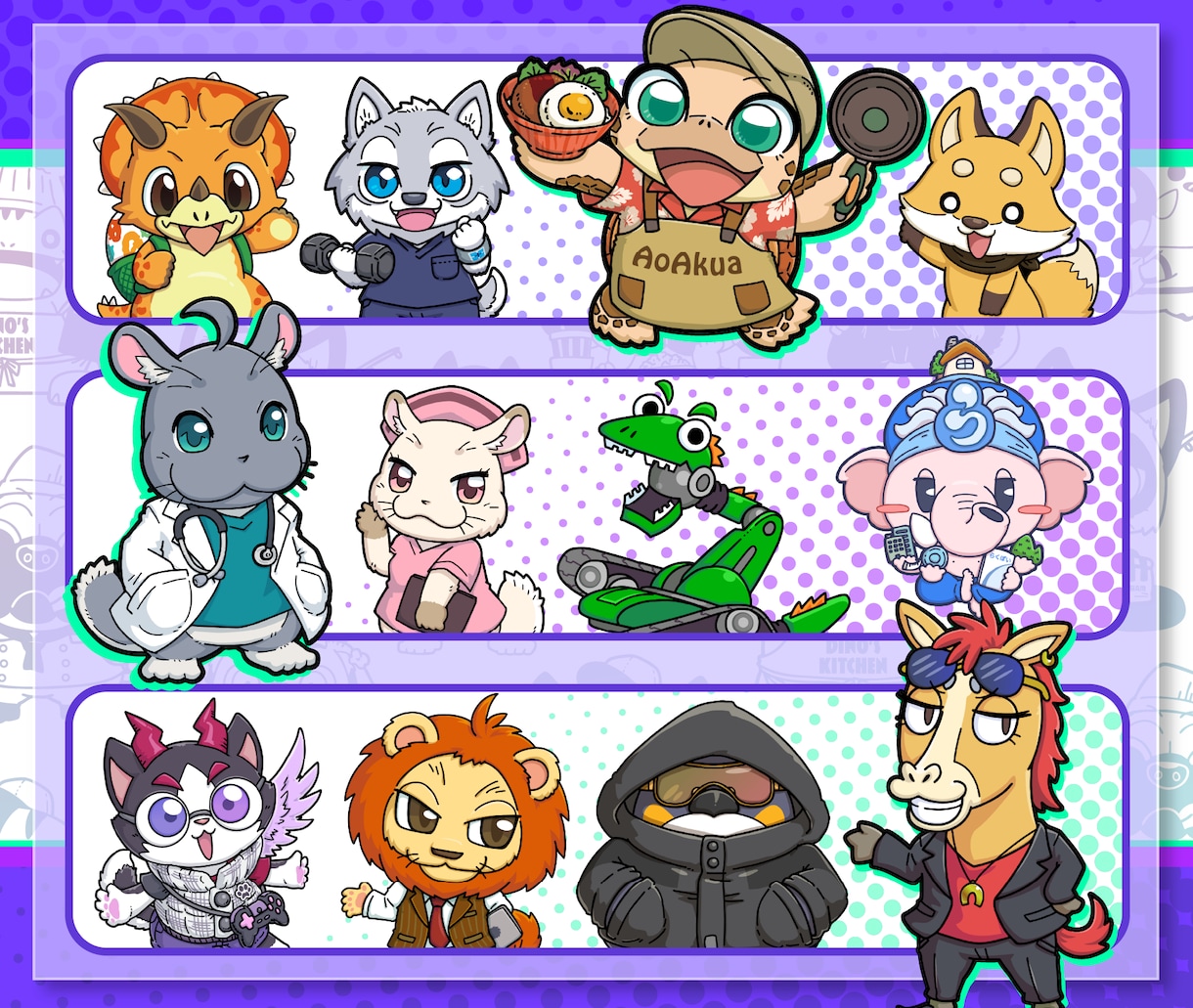 これで完璧！！こだわりオリジナルキャラ制作します ラフ修正無制限、商用利用可能！初めてでも安心サポート♪ イメージ5