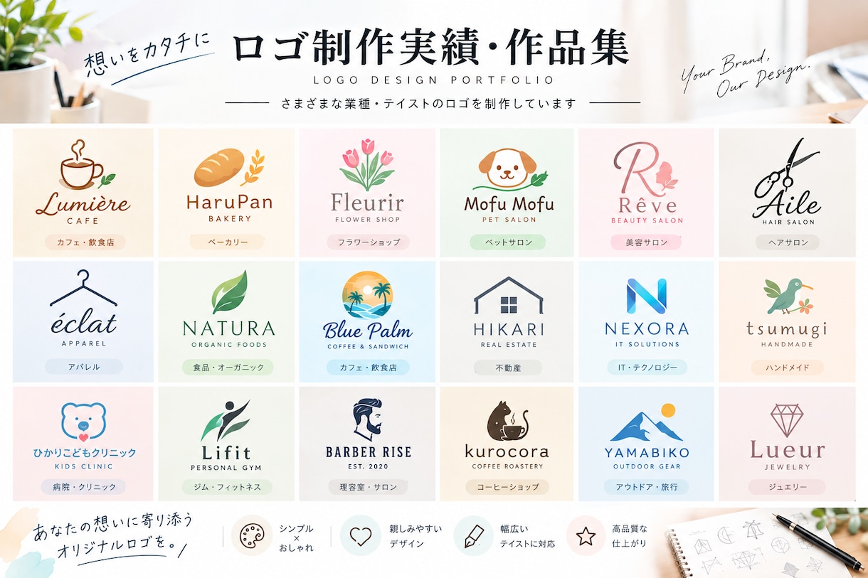 リーズナブルな価格で伝わりやすいデザインします 様々な用途に合わせたロゴを作成します！ イメージ2