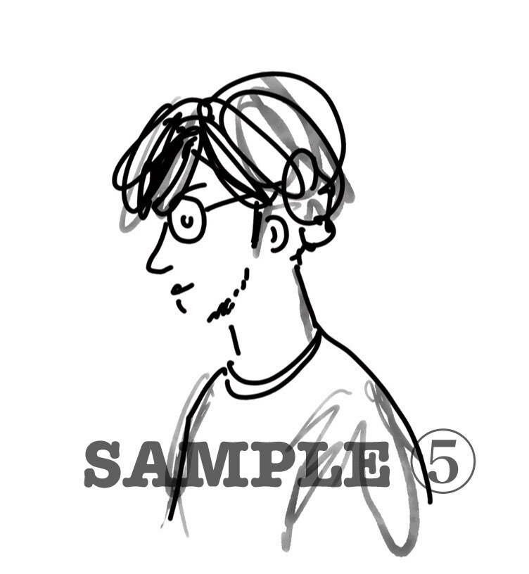 ラフスケッチ風のイラスト、アイコン描きます SNSアイコンや名刺などにご活用下さい♪ イメージ5