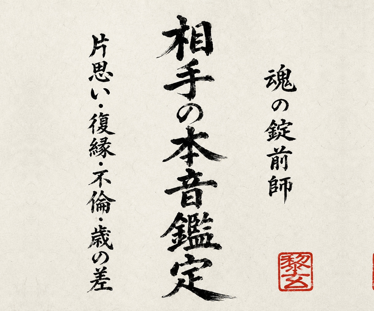 あの人の本音・気持ち・未来を魂の根源から霊視します 片思い・復縁・複雑恋愛｜魂の封印を辿り恋の流れを読み解きます イメージ1