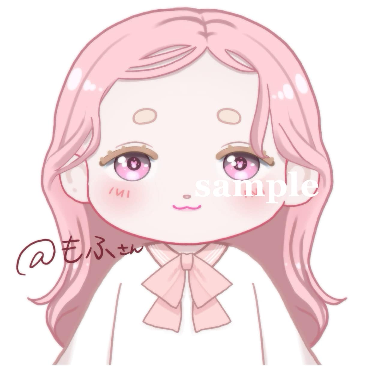 ほわかわで可愛い正面アイコン描きます ぷっくりした可愛いミニキャラアイコンはいかがですか！ イメージ1