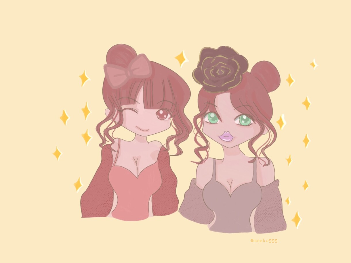 ミニキャラSNS、ブログなどで使える絵お作りします 水彩ゆるふわ可愛いキャライラスト！似顔絵もOKOK イメージ2