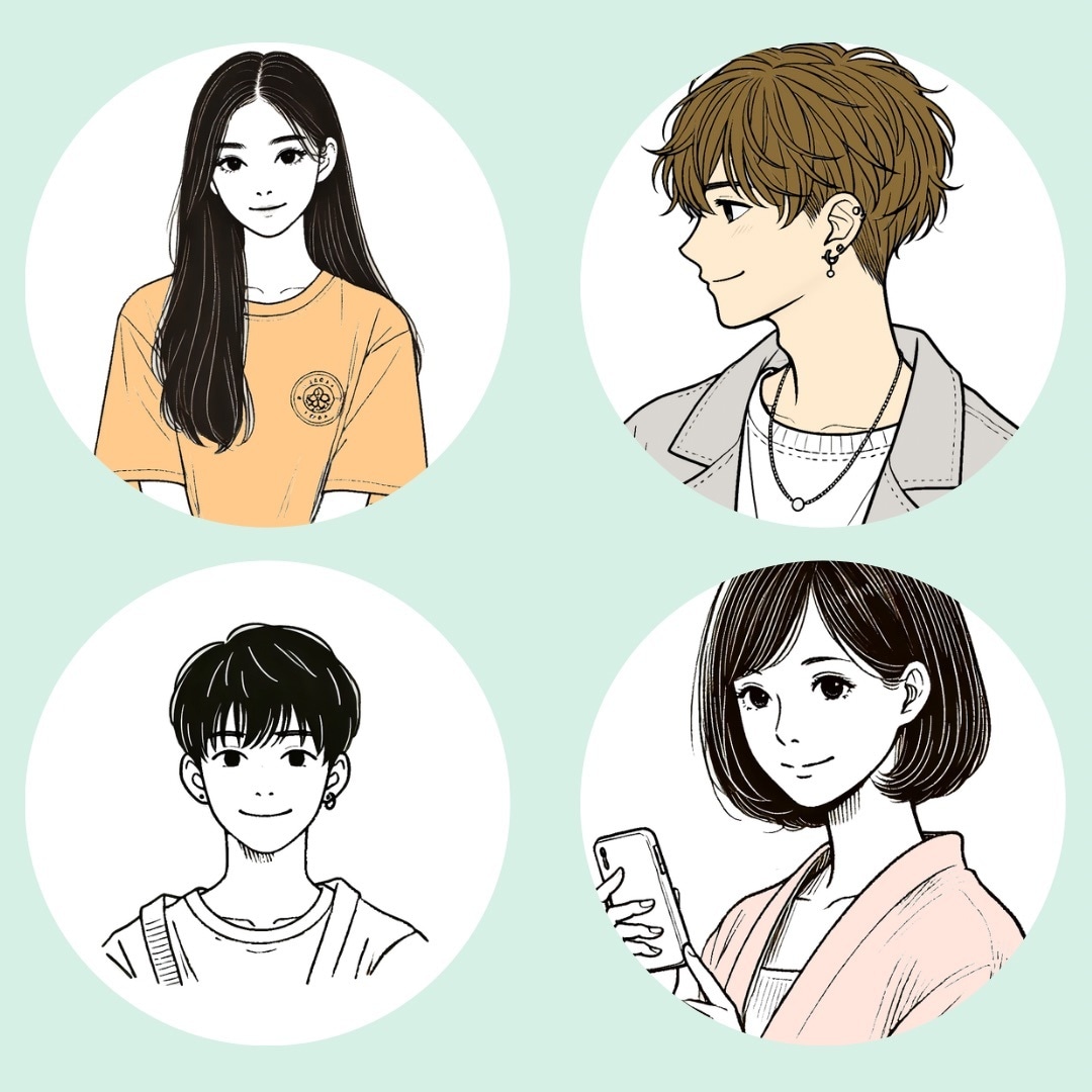 シンプル&おしゃれなアイコンを描きます カラー対応◎　SNSなどのアイコンに イメージ2