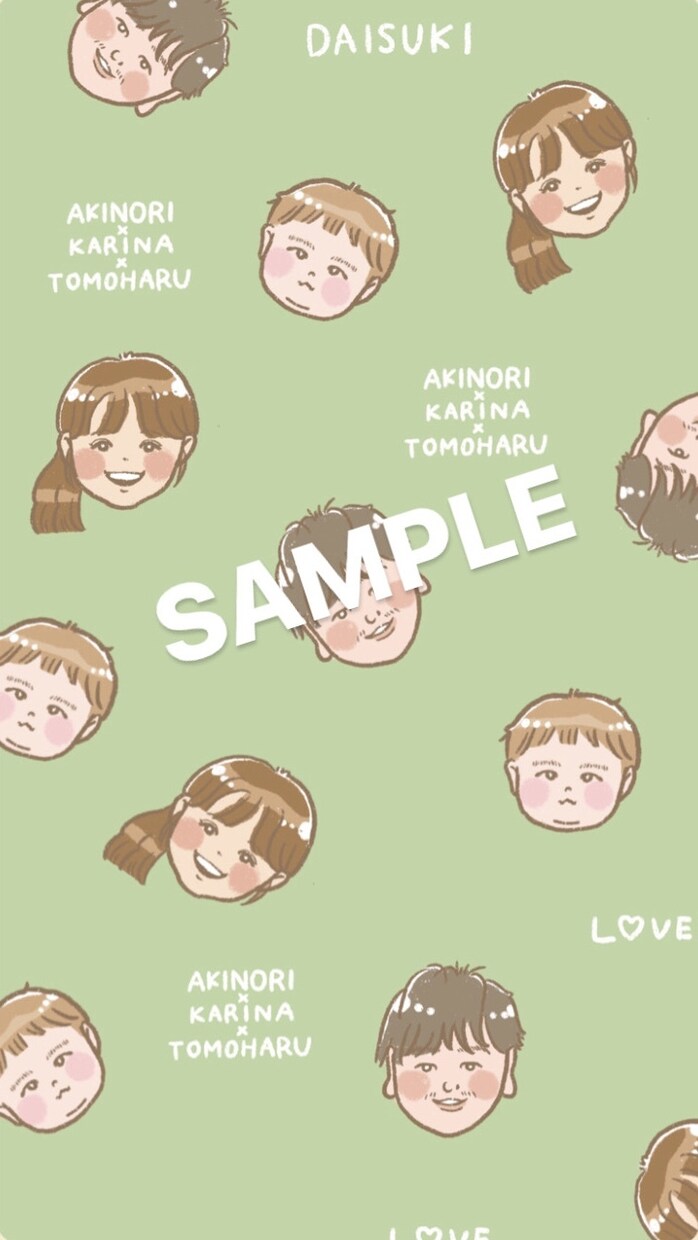 似顔絵でLINEの壁紙作成します ご家族やペットのお顔で可愛い壁紙や背景を作成します！ イメージ2