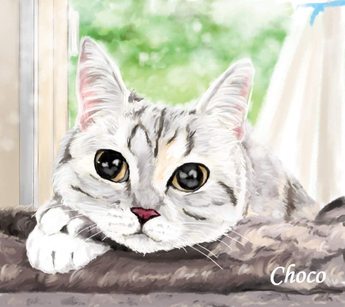ペットの似顔絵、リアルに華やかに描きます 修正回数無制限★データ贈呈★文字入れ無料！ イメージ3