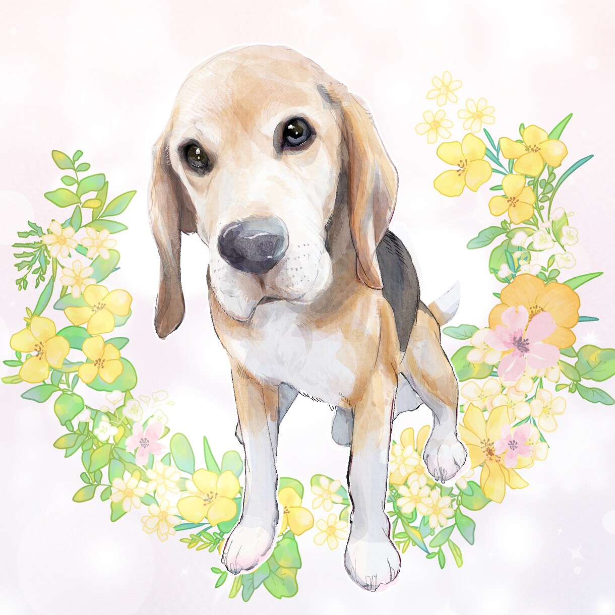 ふんわり優しいタッチでペットの似顔絵を制作します アイコンや待ち受けに♪プレゼントにも イメージ2