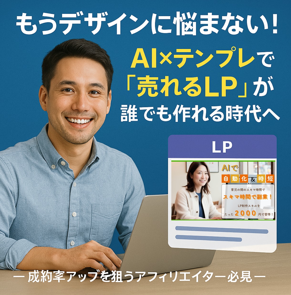 未経験でも簡単！プロ級LPの自作方法教えます LP制作の経験ゼロの私でも、プロ級ページが作れました！ イメージ1