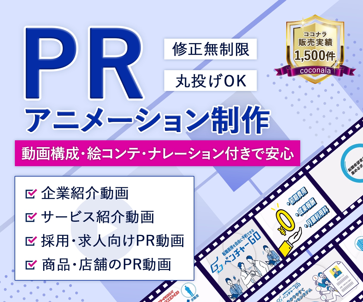 企業様の魅力を最大限に引き出すPR動画を制作します 【丸投げOK！】企画・構成・アニメーション全てコミコミ価格！ イメージ1