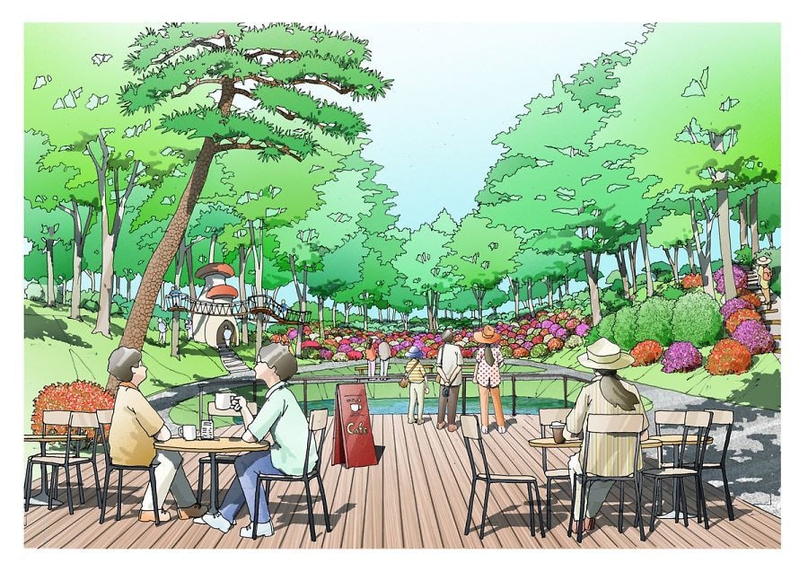 植栽プランを含め手描きパース制作します 季節に合わせたガーデニングや外構又公園プラン。 イメージ2