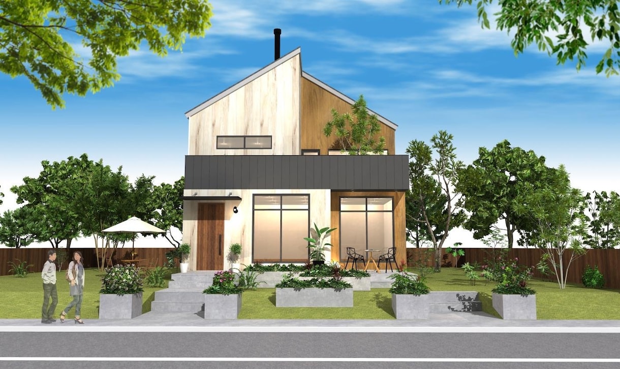 格安で高品質な外観3Dイメージパースを作成します 早い！安い！高品質！外観3Dイメージパースを作成します。 イメージ1