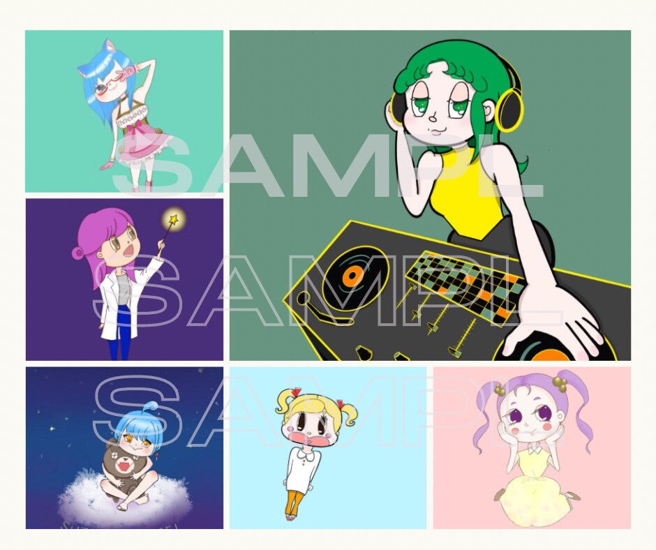 レトロかわいい女の子(*´꒳`*)イラスト描きます アイコン挿絵などにどうぞ。3〜4頭身のミニキャラです♪ イメージ1