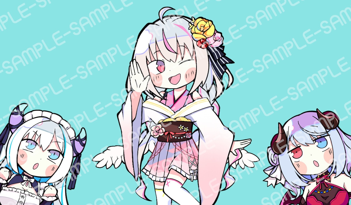 VTuber様等のイラスト制作いたします 歌ってみた等の1枚イラスト制作（ハコちゃん担当） イメージ2