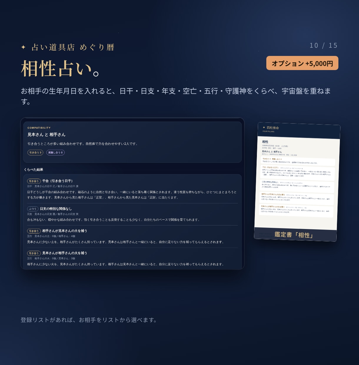 四柱推命の命式表と鑑定書を作るツールを提供します Excel不要・開くだけ。位相法・特殊星・守護神まで一画面で イメージ10