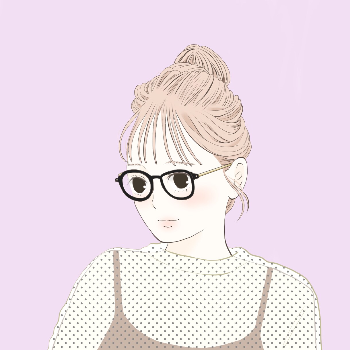 ふんわり柔らかいアイコンイラスト描きます シンプル淡い色味で優しさを表現　SNSやビジネス、贈り物にも イメージ3