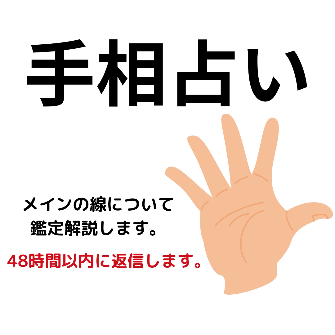 画像付き　手相占い✋メインの線について解説します 48時間以内に鑑定結果をご連絡します。 イメージ2