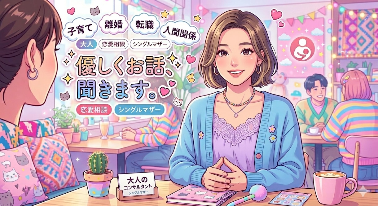 恋愛・不倫・離婚・結婚・子育ての悩み聞きます コンサル資格あり！否定なし！一緒に感情整理しましょう⭐︎ イメージ1