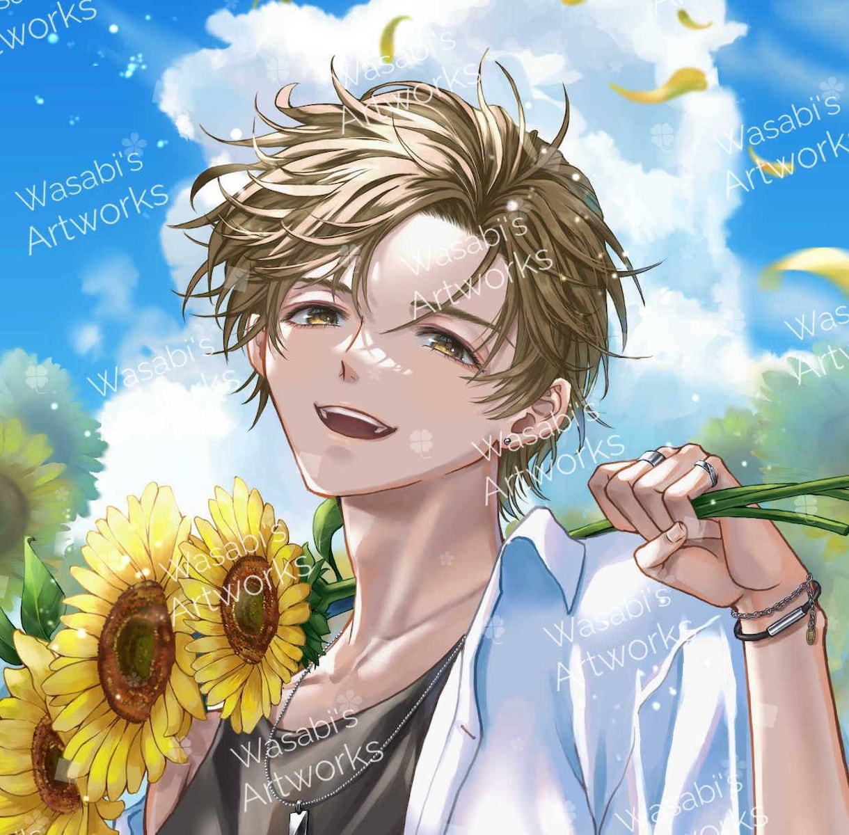 光と厚塗りで印象に残る一枚絵を描きます 透明感のある塗りで男女とも魅力的に描きます イメージ5