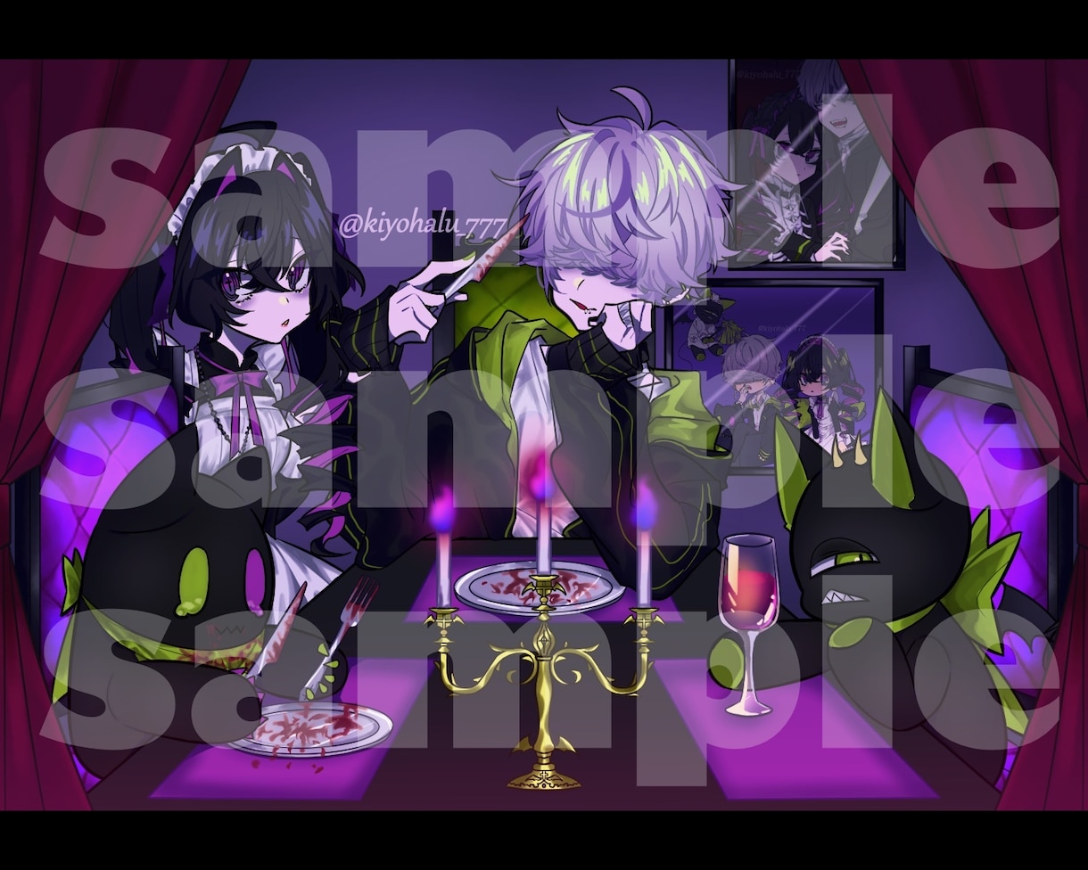 歌ってみたに使える！魅力的なイラスト制作いたします 歌い手さん、動画師さん必見！動画映えするイラストを求める方に イメージ9