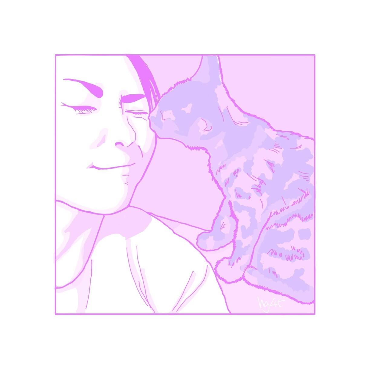 ワンニャンと一緒に写った思い出をイラストにます ワンニャンと一緒に写った思い出の写真をイラストします。 イメージ5