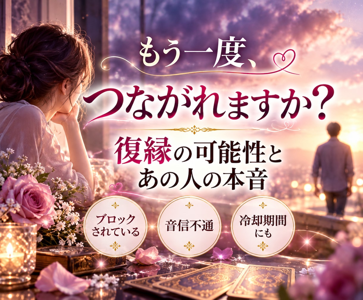 復縁の可能性とあの人の本音・今後を丁寧に占います 音信不通・ブロック・冷却期間★今どう動くべきか、読み解きます イメージ1