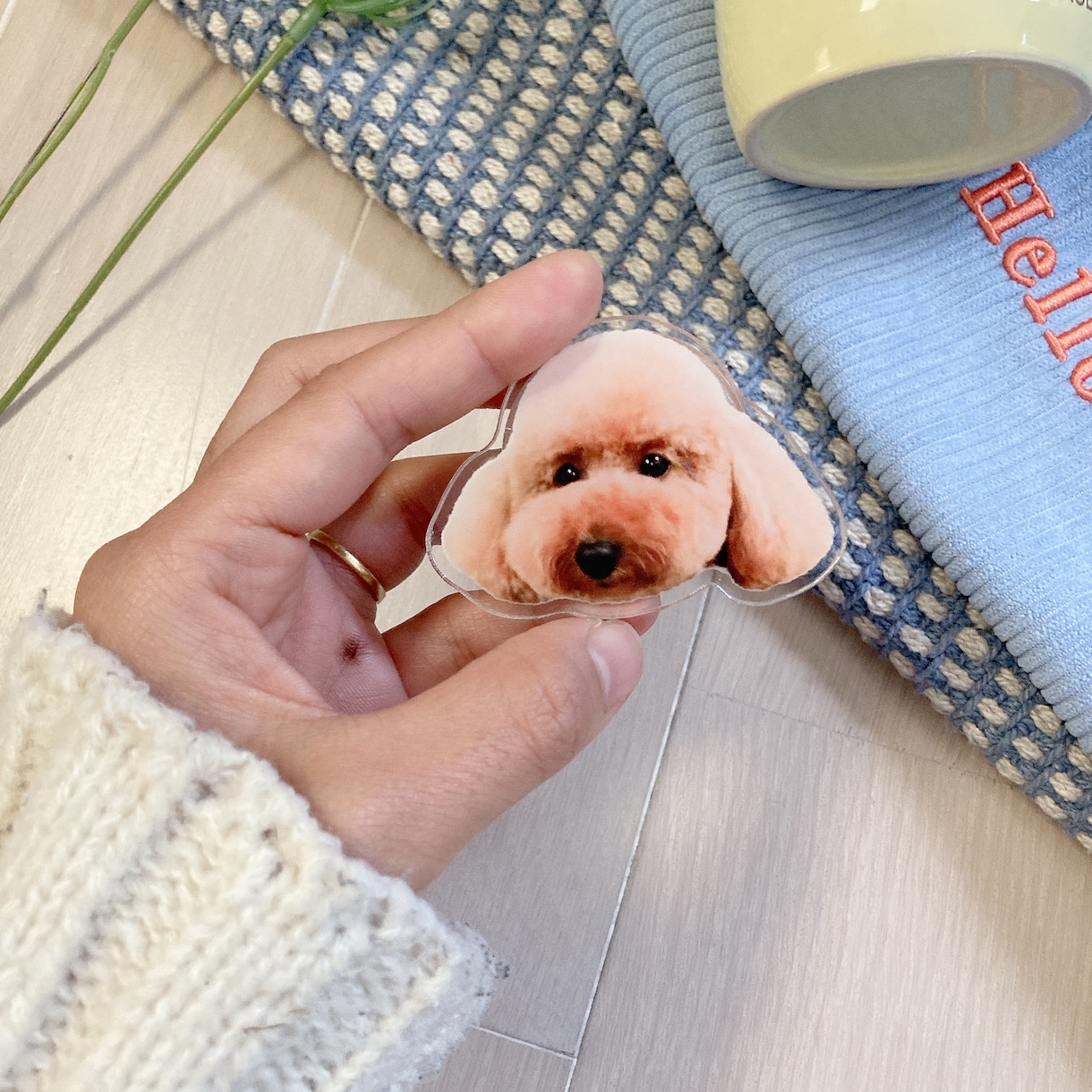 うちの子のお写真でスマホグリップを作成します お顔がスマホグリップに♪お子様のお顔でも！ イメージ7