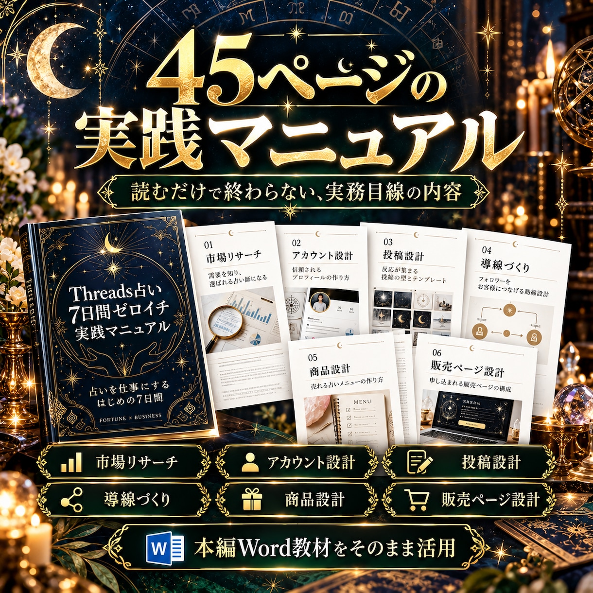 Threads×占い副業0→1をコピペで達成します 7日間で投稿・集客・商品設計まで！順番どおり実践するワーク イメージ5