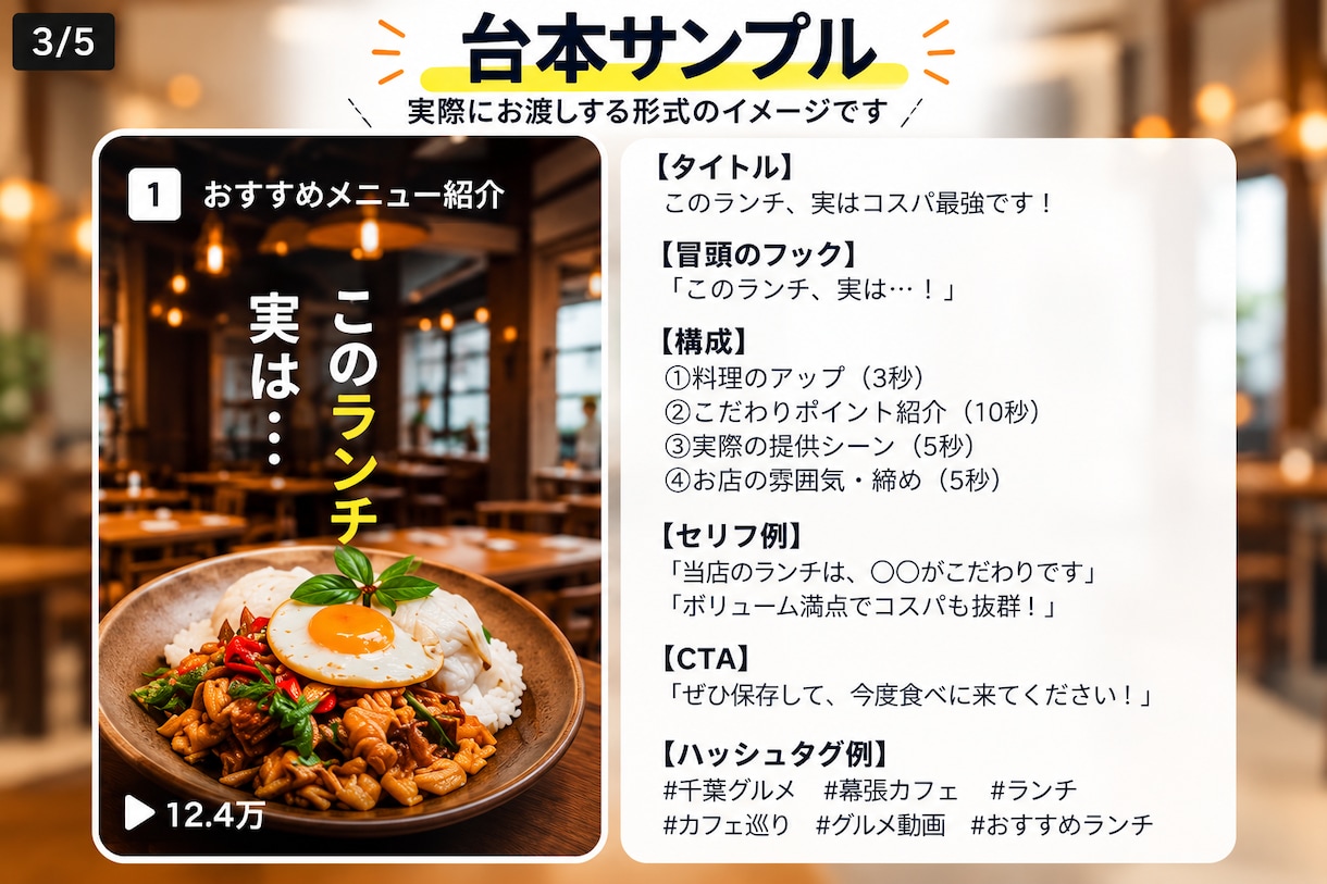 SNS投稿の台本を10本作成します 「何を投稿すればいい？」を解決！ イメージ3