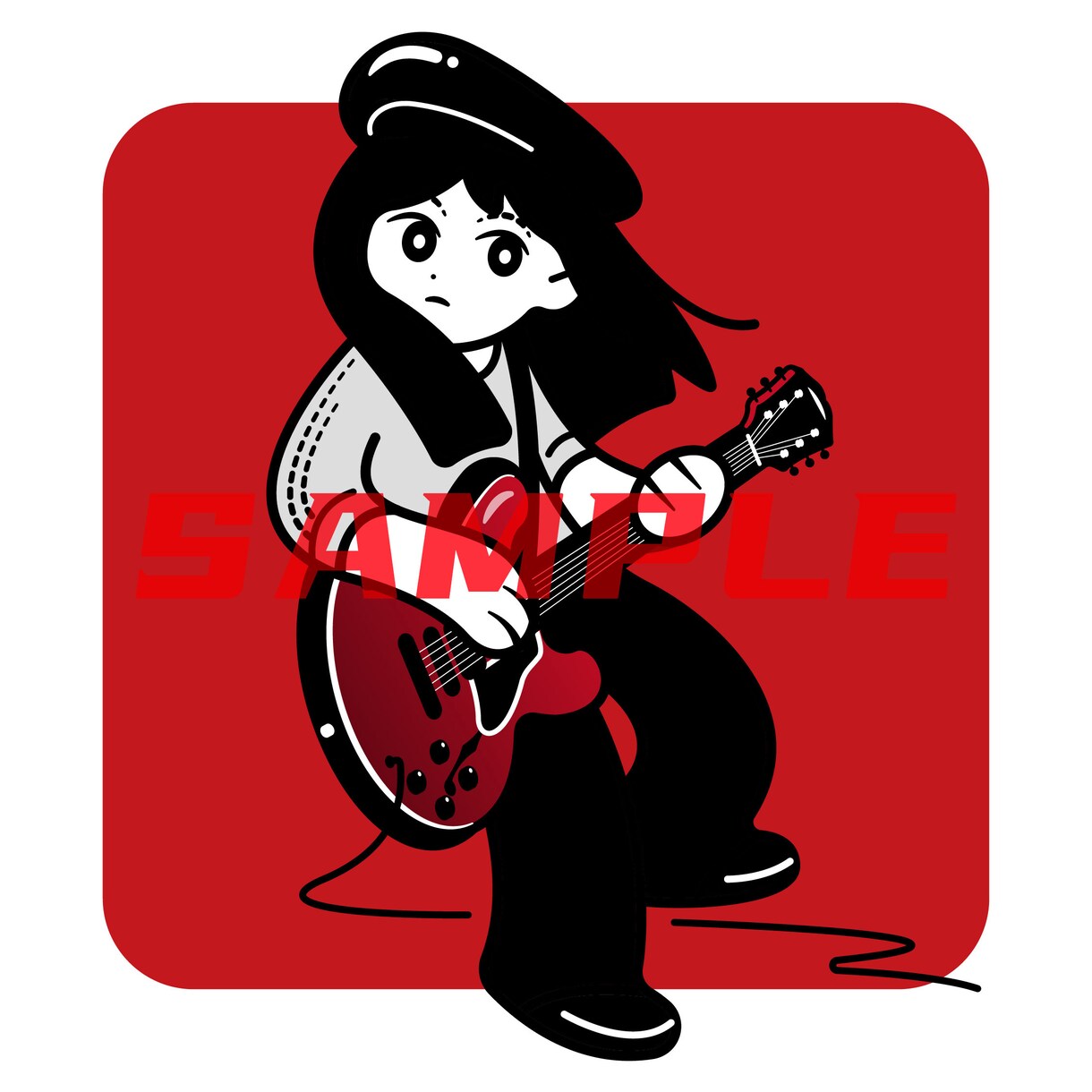 2名様限定価格  人物 X ギター/ベース描きます アイコン書きます。ほかの楽器も可能！お気軽にご相談ください♪ イメージ3