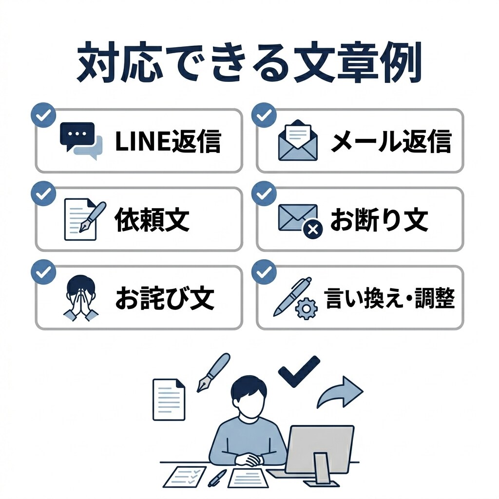 返信文・ビジネス文を丁寧に作成します 角が立たない言い回しに整え、相手に合わせて伝わる文章にします イメージ3