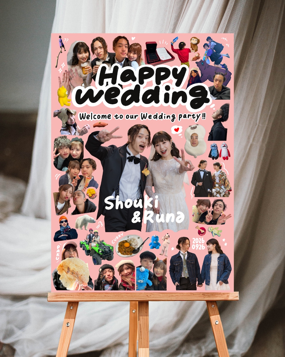 結婚式/オリジナルウェルカムボードを作ります パネル印刷・配送までマルっとお任せください！ イメージ4