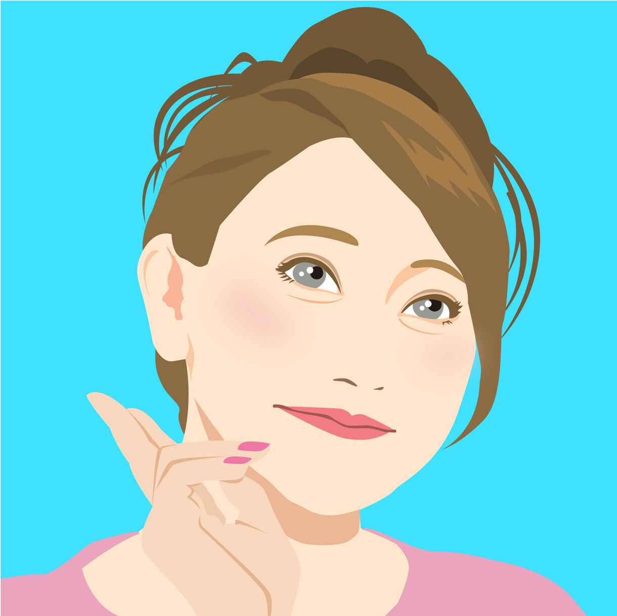 リアルめな似顔絵、写真から制作いたします プロフィール画像・SNSアイコンに最適。ビジネスにも! イメージ1