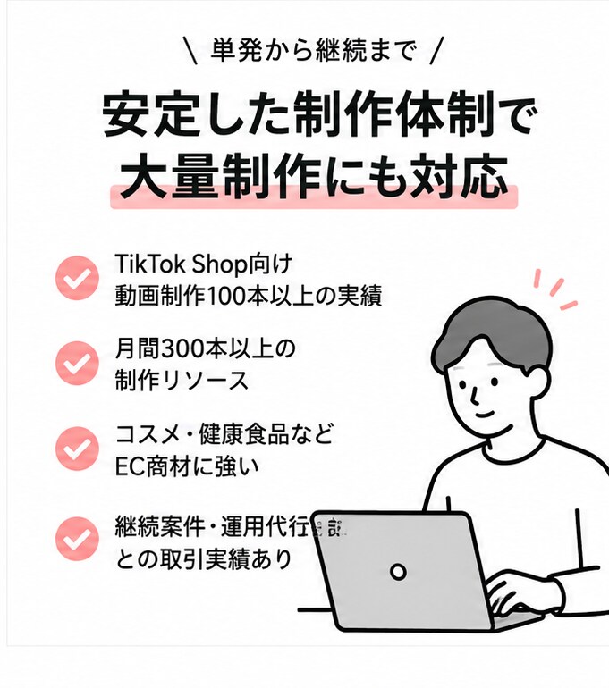 TikTok Shop向けショート動画を制作します 制作実績1,000本以上！企画・撮影・編集まで一括対応 イメージ3
