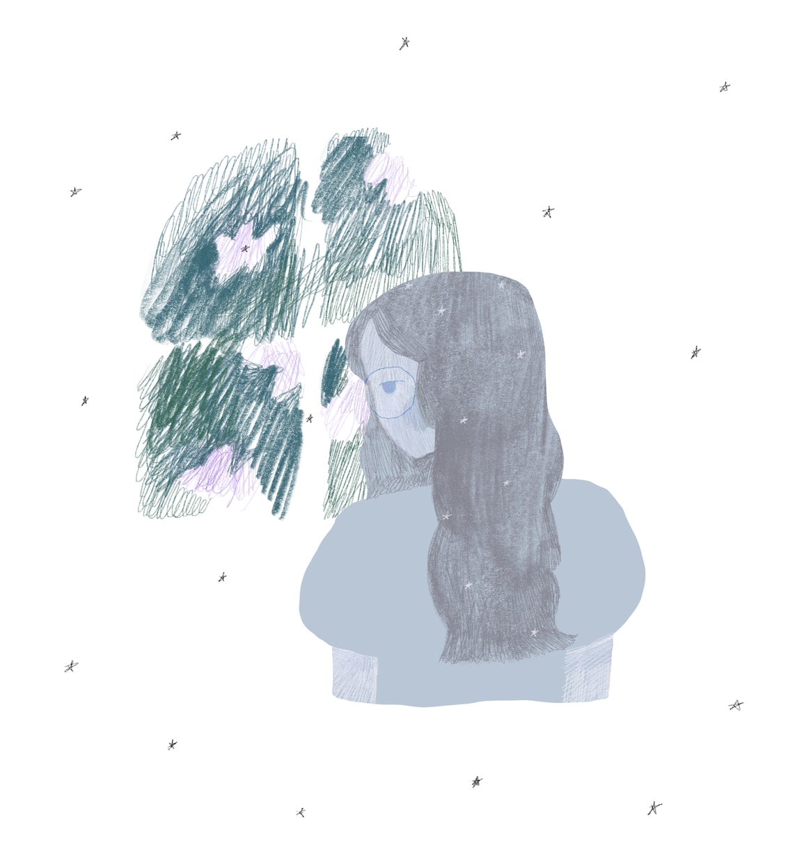 女の子や植物のアイコンや挿絵を描きます アナログ感のあるデジタルイラストで表現します。 イメージ1